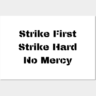 strike hard strike first no mercy cobra kai 6 Posters and Art